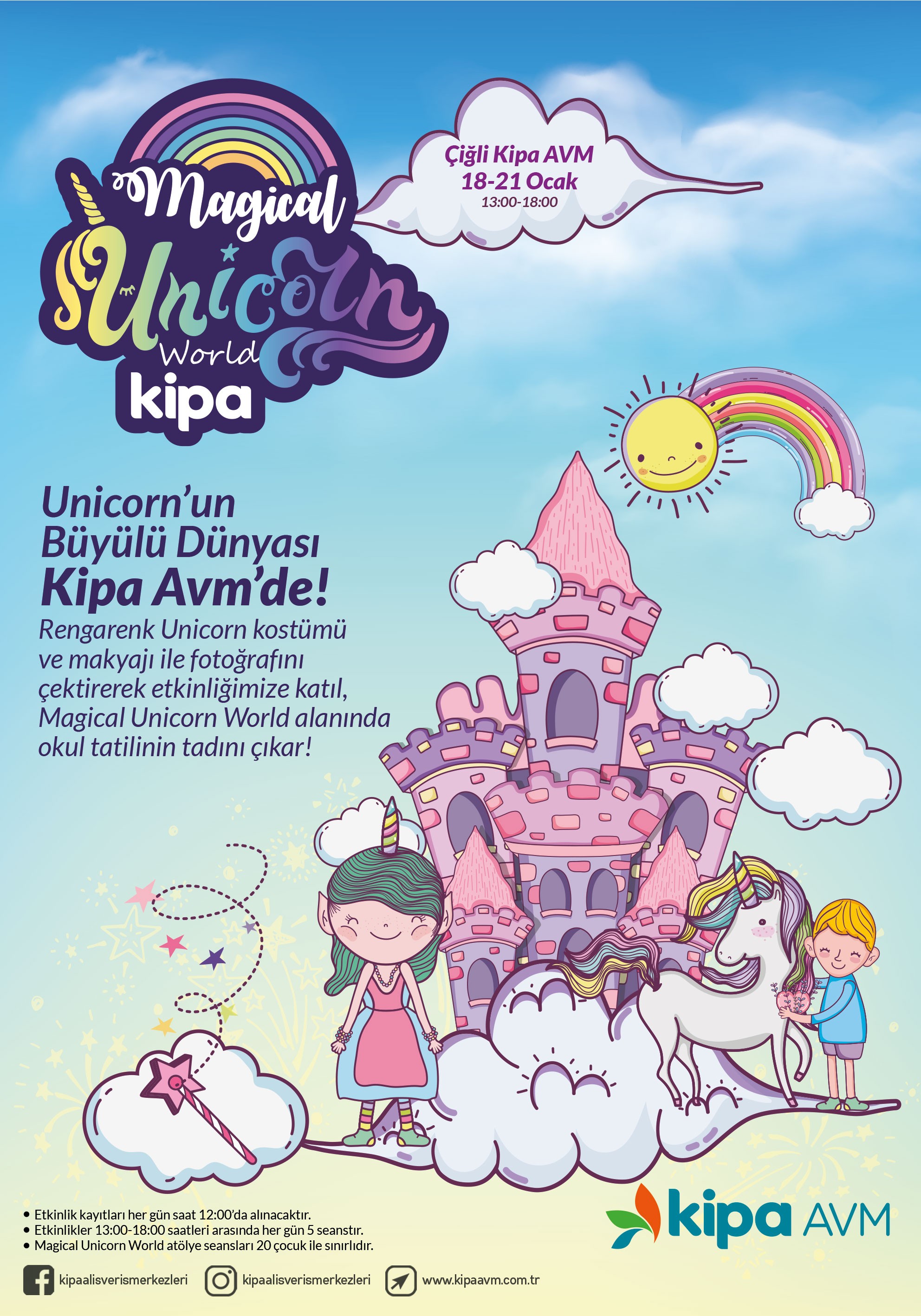Magical Unicorn World &Ccedil;iğli Kipa AVM'de!